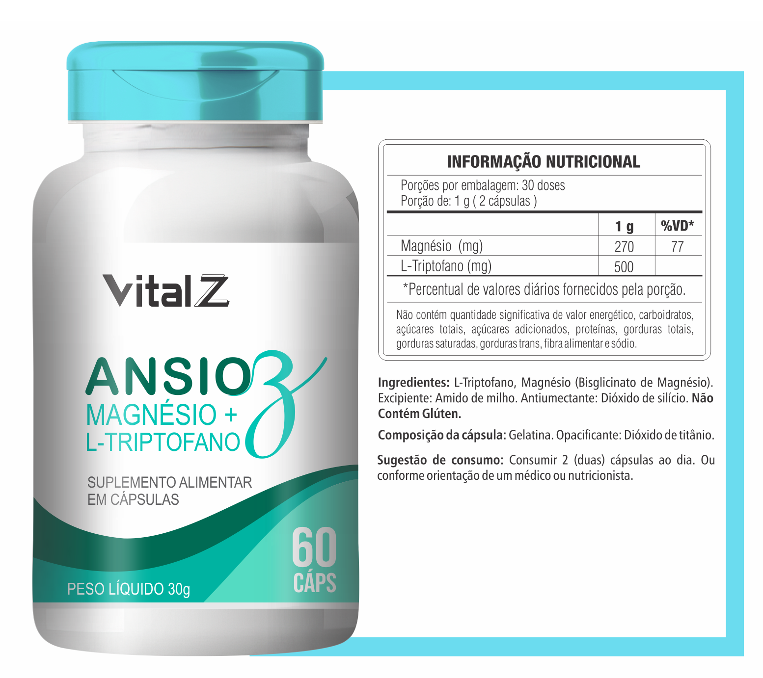 Ansio Z magnésio L triptofano