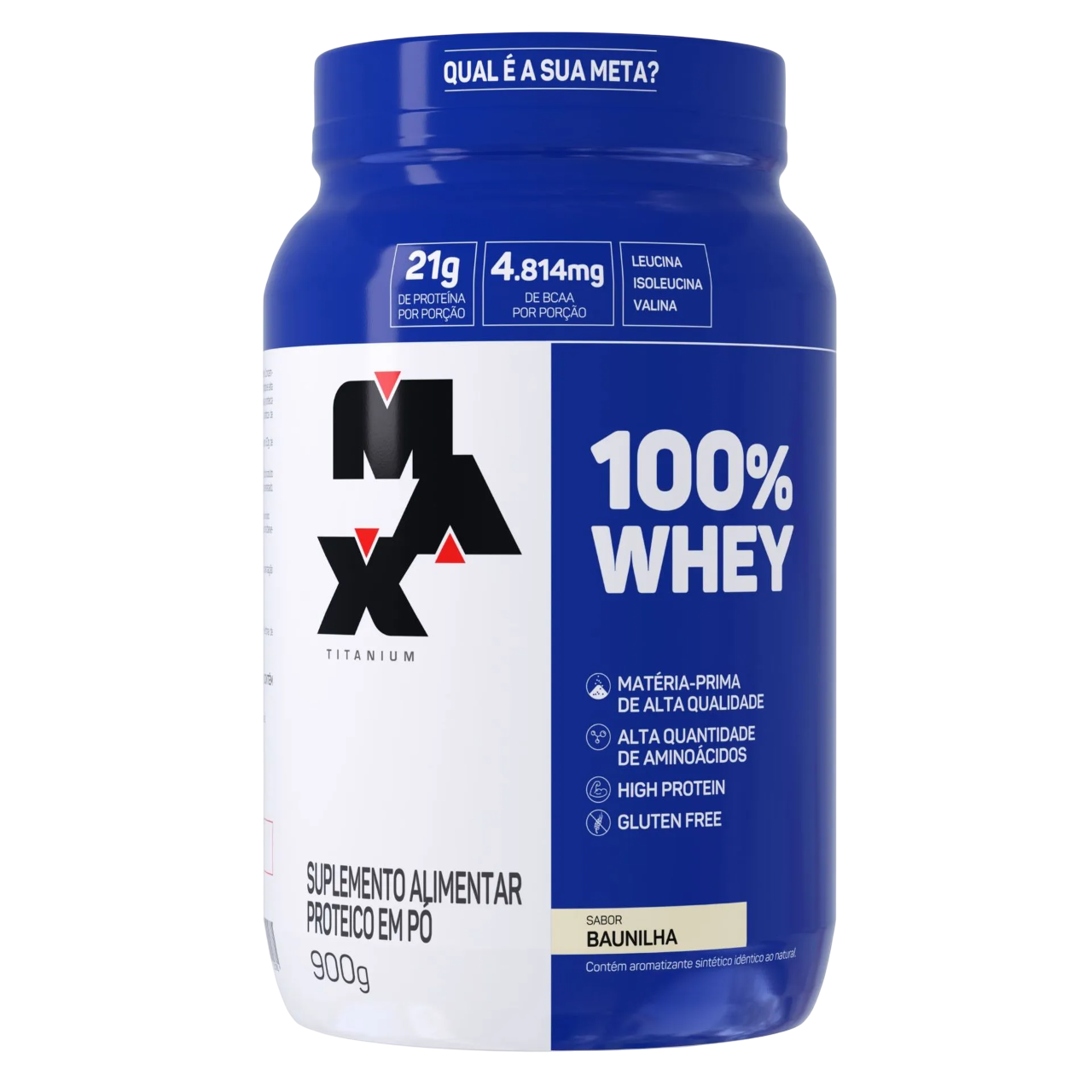 Whey 100% Max titanium Pote 900g -