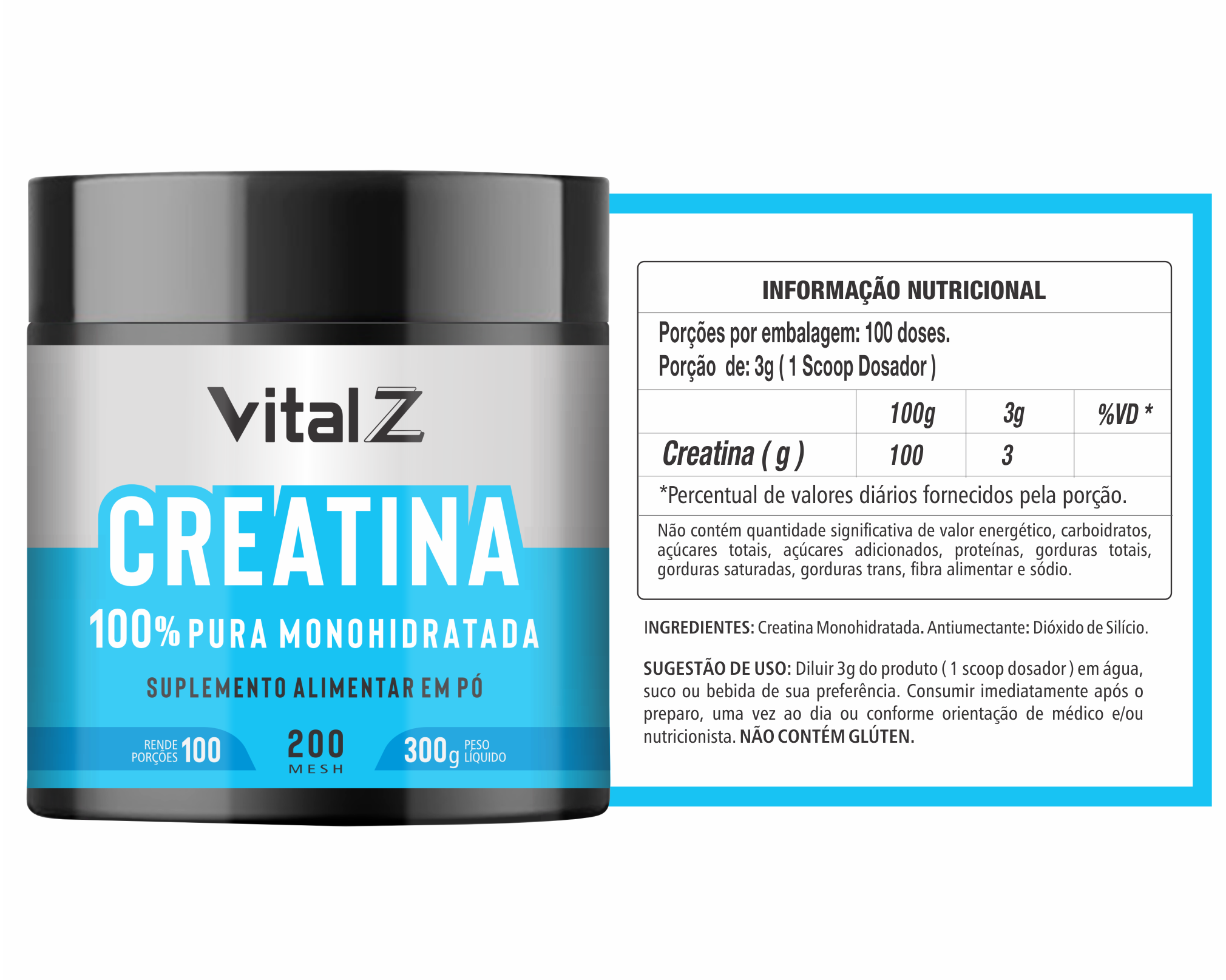 Creatina monohidratada micronizada 300g