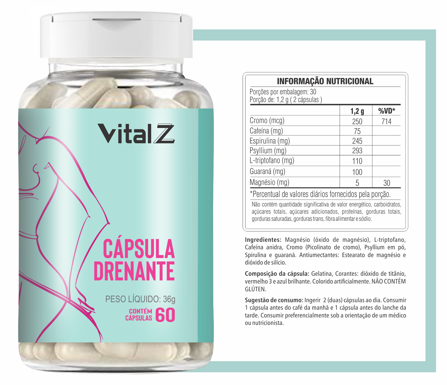 Cápsula drenante emagrecedor
