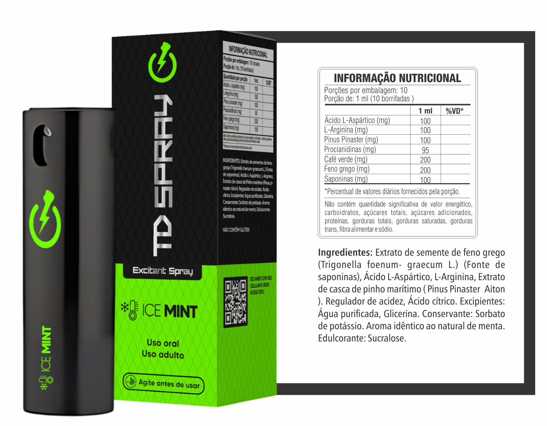Spray Estimulante Desempenho/libido Masculino 100%natural De Menta