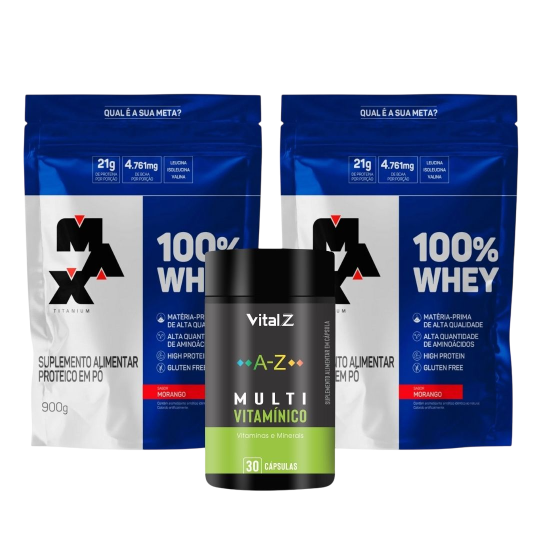Combo 2 Whey Max + Multivitamínico