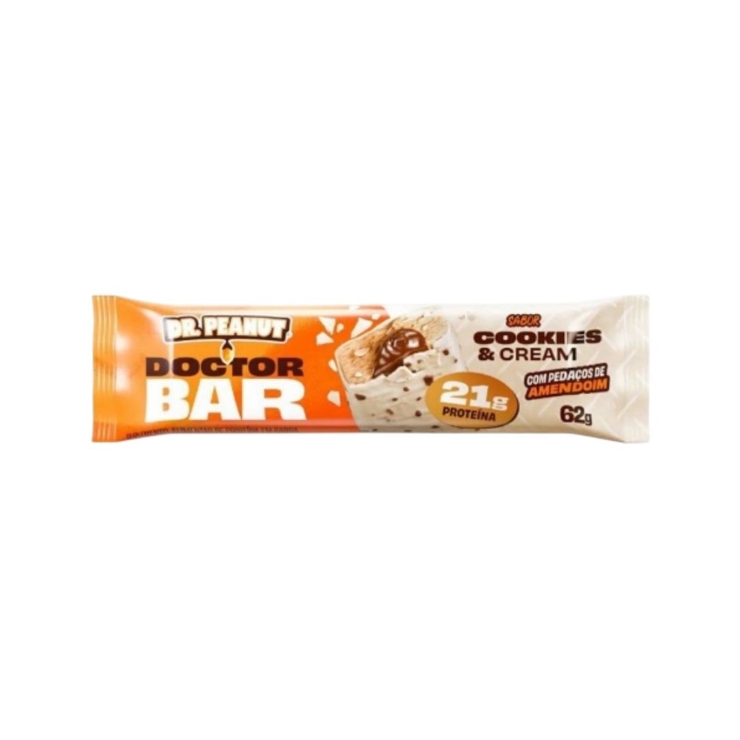 Barra de proteína Dr peanut un - Coockies & Cream 21g
